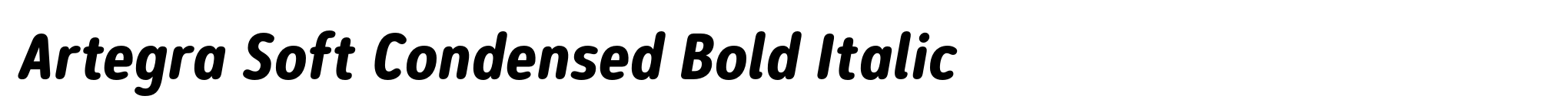 Artegra Soft Condensed Bold Italic image
